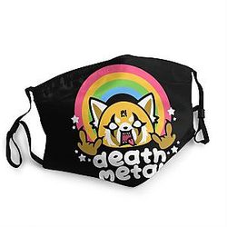 Aggretsuko Gezichtsmasker - Death Metal Aggretsuko Retsuko-masker