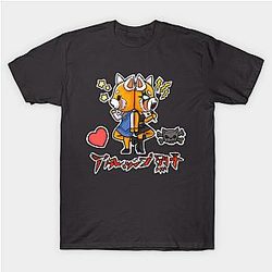 Aggretsuko T-shirts - Day and Night Red Panda T-shirt TP