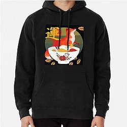 Aggretsuko Hoodies - FOX LEAVES RAMEN Color Pullover Hoodie