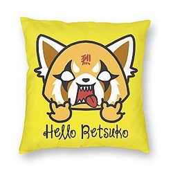 Aggretsuko Pillow - Hello Retsuko Cushion Cover Sofa Living Room Aggressive Square Pillow