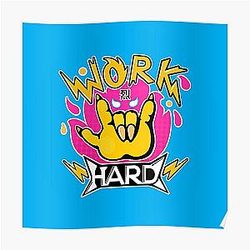 Aggretsuko Posters - Work hard Poster RB2204