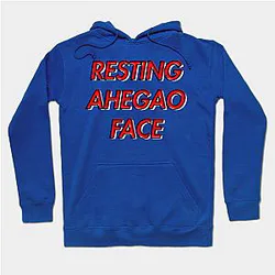Ahegao Hoodie - Resting Ahegao Face (Red)