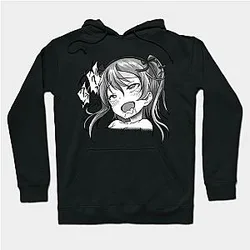 Ahegao Hoodie - Ahegao Pleasure Face Otaku Ecchi Weeaboo Hentai Lover