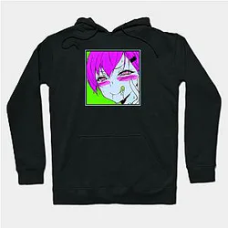 Ahegao Hoodie - Ahegao Heart Eye Pop Art