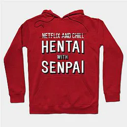 Ahegao Hoodie - Hentai With Senpai