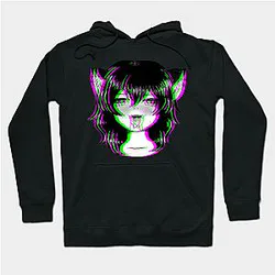 Ahegao Hoodie - Ahegao Face Neko Anime Cat Girl Vaporwave Gift