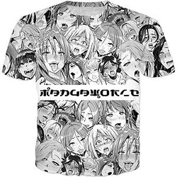 Ahegao Shirt - Anime Girl Agehao Face Non Color Remix