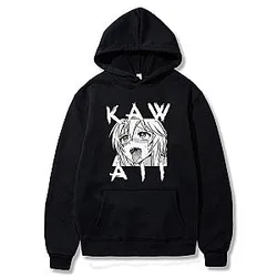 Ahegao Hoodie - Fashion Print Hoody Casual Hooded Hoodies