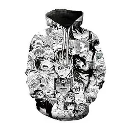 Ahegao Hoodie 3D Print Hentai Harajuku