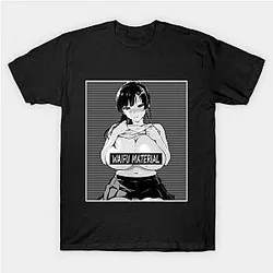 Ahegao Shirt - Waifu material Lewd Ecchi Ahegao Busty Anime Girl TP42
