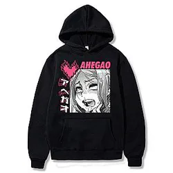 Ahegao Hoodie - Fashion Autumn Winter Anime Ahegao Hoodies