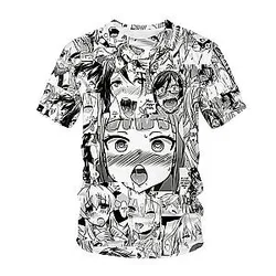 New Ahegao Girl Anime T-shirt 3D