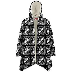 Ahegao Cloak Coat Black Design