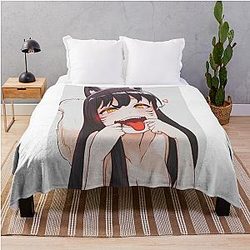 Ahegao Blankets - Cute Girl Night Hentai Anime Throw Blanket