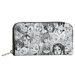 Ahegao Wallet - Anime Ahegao Funny Girls PU Leather Long Wallet