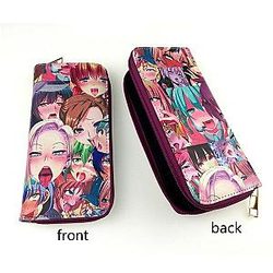 Ahegao Wallet - Anime Ahegao Hentai Handbag Zipper Long Pattern Wallet