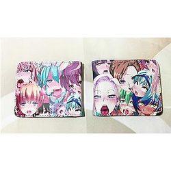 Ahegao Wallet - Anime Ahegao Funny Girls Cosplay PU Leather Wallet