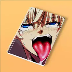 Ahegao Notebooks - Ahegao Waifu Ahegao Face Printed Notebook