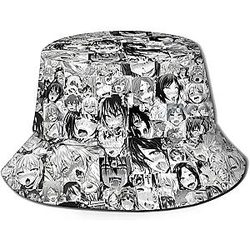 Ahegao Bucket Hats - Japanese Character Girls Hentai Bucket Hat