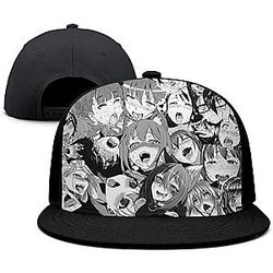 Ahegao Hats - Anime Face Hentai Funny Hip-Hop Unisex Cap