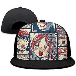 Ahegao Hats - Anime Face Hentai Manga Hip-Hop One Size Unisex Cap