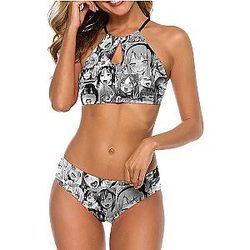 Ahegao Bikini - Printed Anime Sexy Face Ahegao Bikini