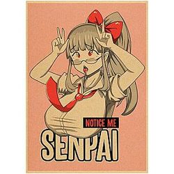 Ahegao Posters - Senpai Notice Me Ahegao Poster