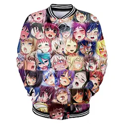 Anime Ahegao Jackets - Trendy Printed Top Sale Jacket