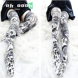 ohoooh Anime AHEGAO Sexy Shame Face Expression Velvet Thigh High Socks AL2402