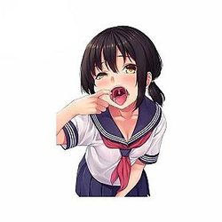 13cm x 9.8cm Sexy Ahegao Face Stickers