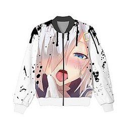 Sexy Girl Ahegao Face Anime Printed Jacket