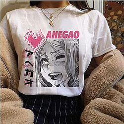 Ahegao Vintage Anime Cartoon T-Shirt