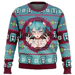 Ahegao Hatsune Miku Ugly Christmas Sweater