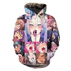 3D Ahegao Hoodie