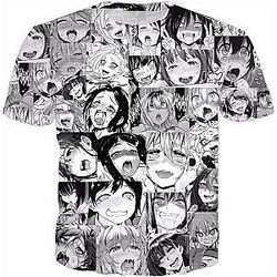 Ahegao Multicolor Girls T-shirt