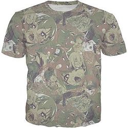 Camo Style Ahegao T-Shirt