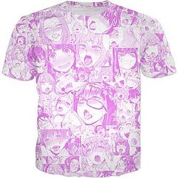Ahegao Pink Pastel  T-shirt