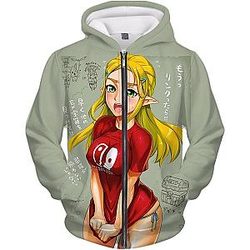 Sexy Ahegao Zip Up Hoodie The Legend of Zelda Princess