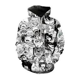 Sexy Ahegao Hoodie 3D Print Hentai Harajuku