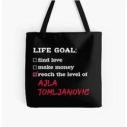 Life Goal Ajla Tomljanovic All Over Print Tote Bag