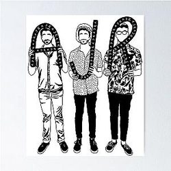 ajr band black outline  Poster