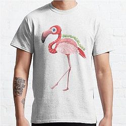 Pink Flamingo And Hot Ajr Bummerland Music Band Cartoon Cute Classic T-Shirt