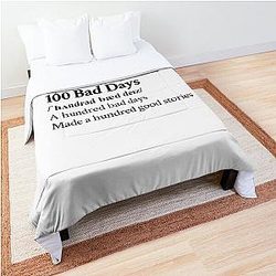 AJR Aesthetic Quote Lyrics Motivational 100 bad days Comforter