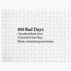 AJR Aesthetic Quote Lyrics Motivational 100 bad days Jigsaw Puzzle