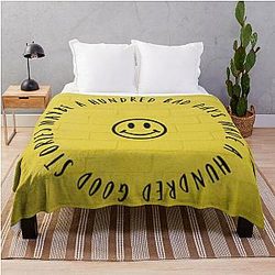 AJR 100 Bad Days Yellow Wall Throw Blanket