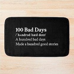 AJR Aesthetic Quote Lyrics Motivational Black Bath Mat