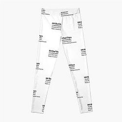 AJR Aesthetic Quote Lyrics Motivational 100 bad days Leggings
