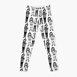 ajr band black outline  Leggings