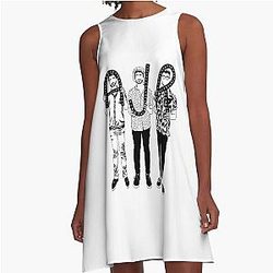 ajr band black outline  A-Line Dress