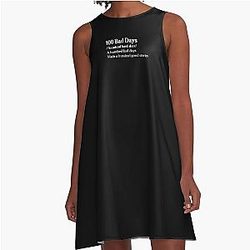 AJR Aesthetic Quote Lyrics Motivational Black A-Line Dress